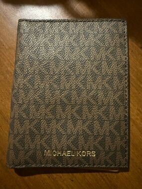 Michael Kors Brown Logo Monogram Wallet